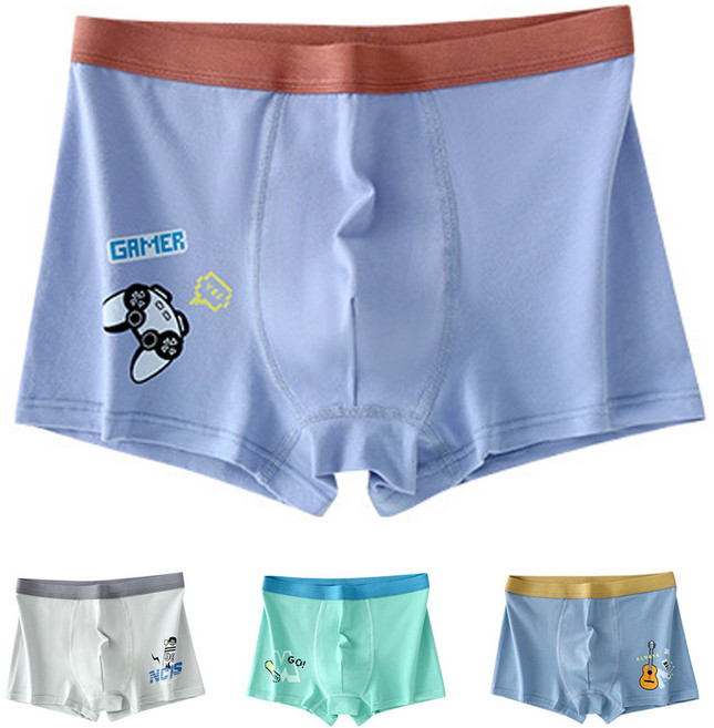 슈가앤 남성 학생 팬티 4종 세트 UK05 드로즈 사각팬티