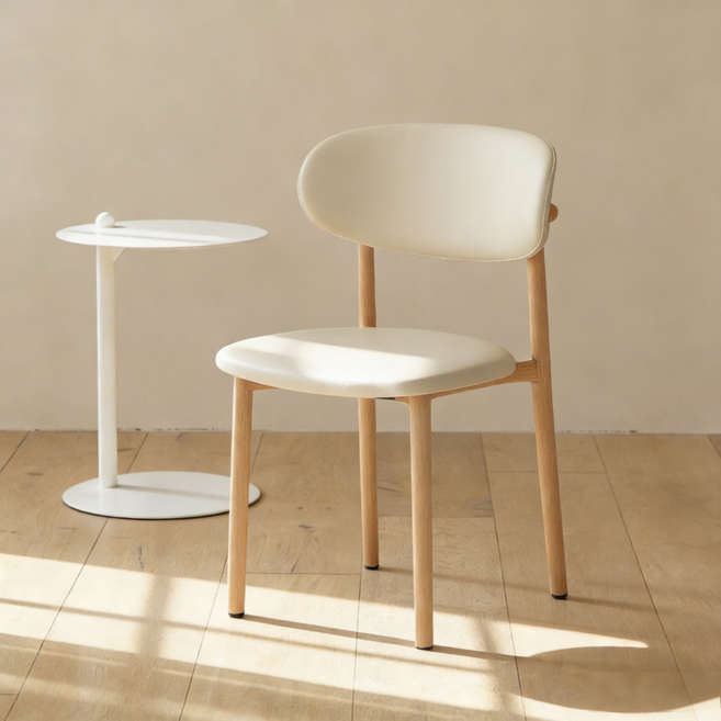 원목색 철제 식탁 의자 2개 세트 주방 홈카페용 모던 심플 디자인, 원목색 (15)