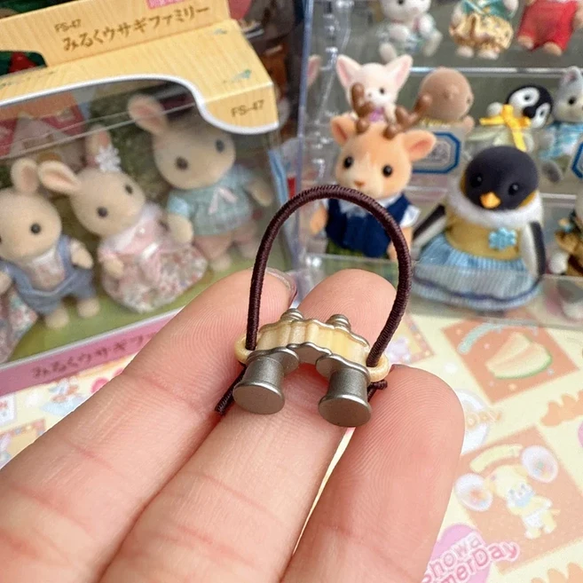 Sylvanian Families 애니메이션 피규어 주방 세트 소녀를위한 어른 장난감 Ternurines Calico Critters 귀, 07 telescope