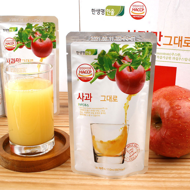 청년농부 무첨가 사과즙 100% NFC 저온 착즙