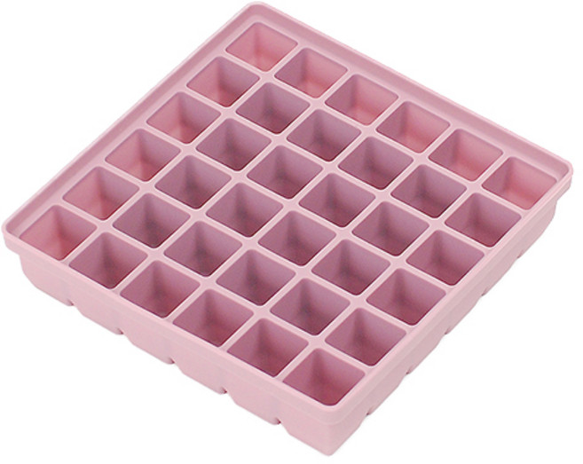 국산 실리콘 뚜껑있는 얼음틀 아이스트레이, (1+1) 인디핑크, 1개