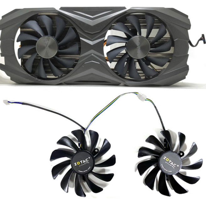 그래픽 카드 냉각 팬 GAA8S2U ZOTAC GTX 1070 1080 Ti GTX 1070Ti 1080Ti AMP 에디션 4 핀 쿨러 팬 95mm 42mm 2 개
