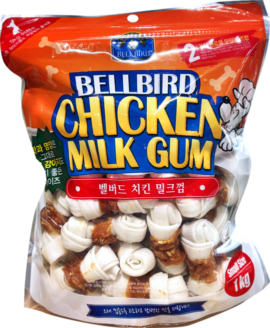 벨버드 강아지 치킨 밀크껌 스몰, 치킨밀크, 1kg, 1개