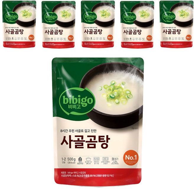 비비고 사골곰탕, 500g, 6개