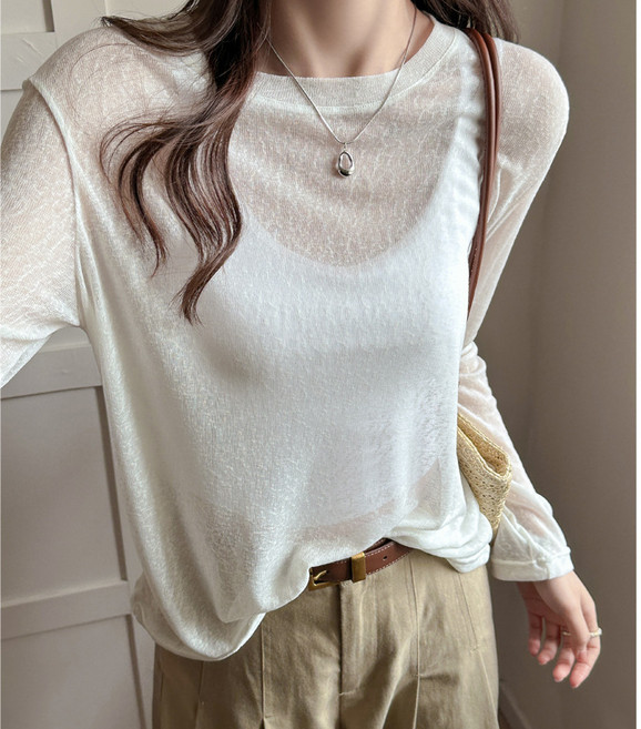 【微透慵懶風】防曬罩衫 冷氣衫 防曬衣 開衫 薄外套 韓系寬鬆 顯瘦遮肉 冰絲透氣 夏季防曬冷氣房必備, 白色