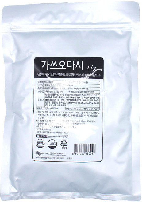 대상 가쓰오다시 샤브샤브 혼다시, 1개, 1kg