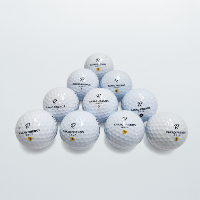 가성비굿!! 카카오프렌즈 3피스 화이트 로스트볼, 1개, 10개입, a+