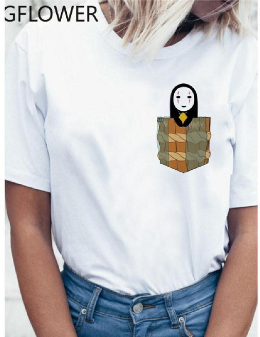 지브리 가오나시 프린팅 반팔티