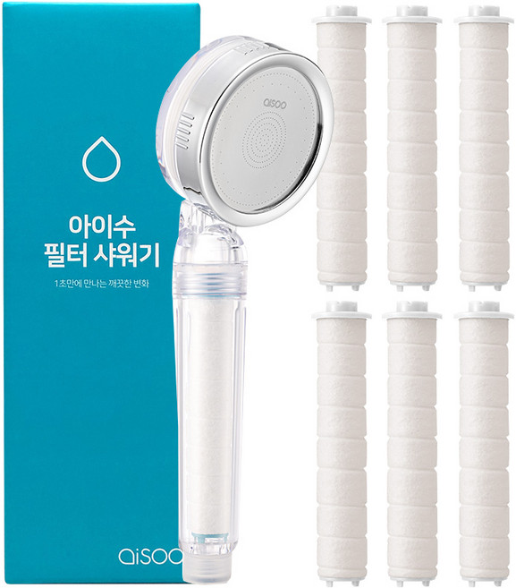 아이수 샤워기필터 4중수돗물필터 샤워기헤드 리필세트 2box, 2박스