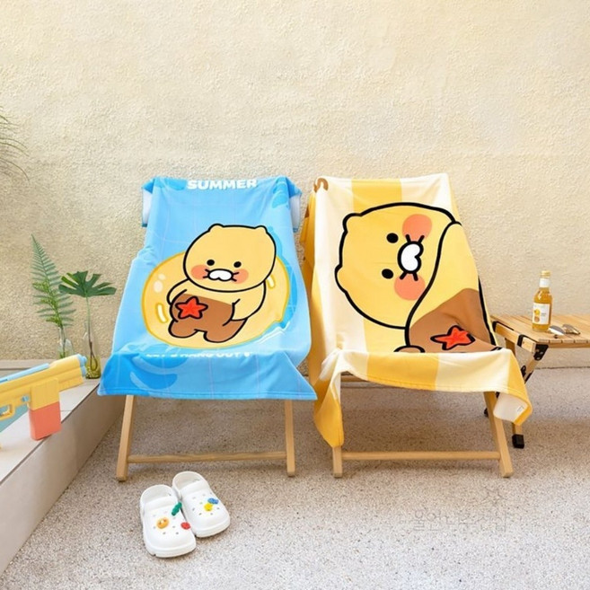 울언니추천샵 춘식이 비치 타월 철푸덕 XL 선베드