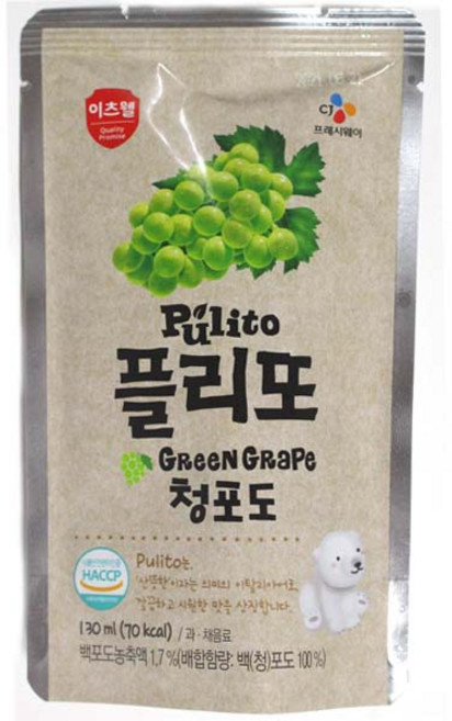 CJ 이츠웰 플리또 청포도 130ml, 1개