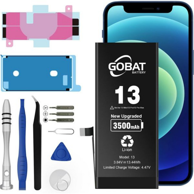 iPhone 13 배터리 교체용 모델(A2635 A2634 A2633 A2631 A2482)용 3500mAh 대용량 및 교체 도구 키트