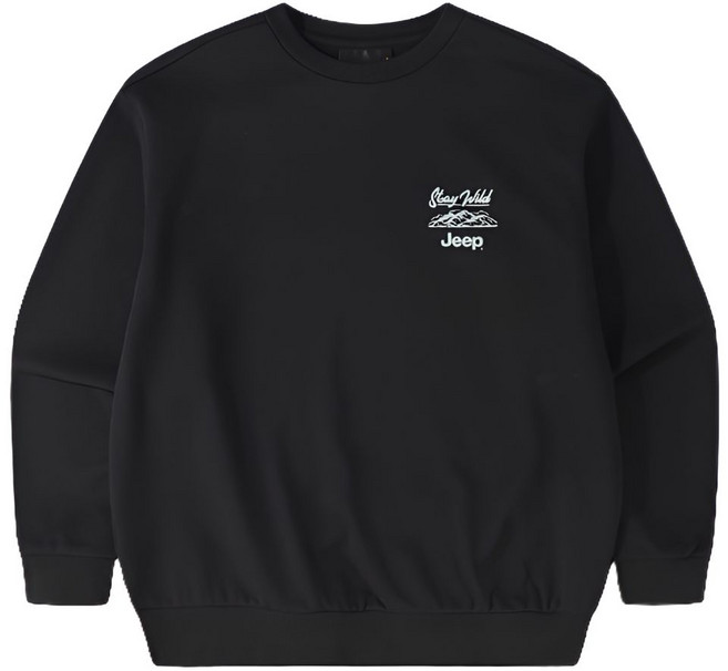 지프 Jeep 남녀공용 프린트 오버핏 라운드넥 긴팔 맨투맨