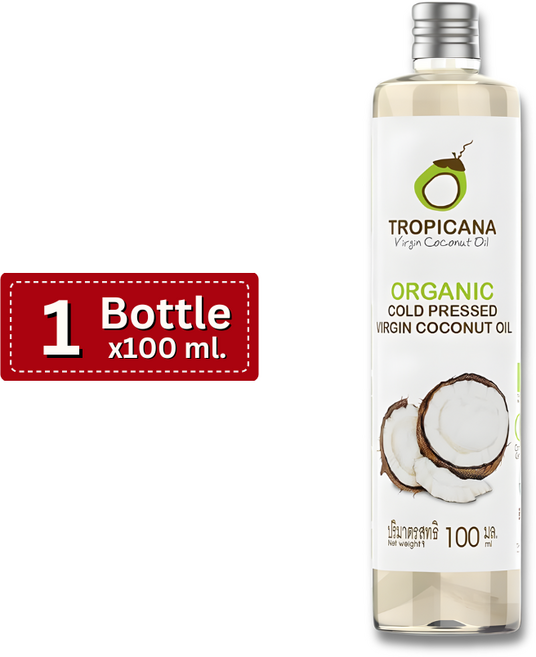 [태국직구] 트로피카나 유기농 냉압착 버진 코코넛 오일 100 ML., 100g, 1개