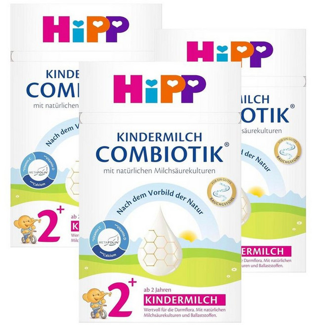 힙분유 킨더밀쉬 콤비오틱 2+ 플러스 Hipp Kindermilch Combiotik from 2 years, 3개, 600g