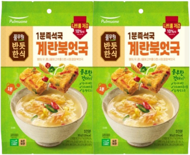 풀무원 황태계란북엇국 30g 5인분, 2개