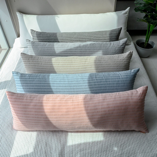 뉴트로 고밀도 바이오 누비 바디필로우 커버 롱베개, 그레이