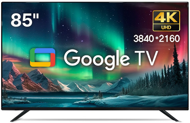 위드라이프 구글 스마트85인치 4K UHD TV 최신형 고화질 안드로이드티비, 85SMART, 방문설치, 스탠드형, 215cm/85인치