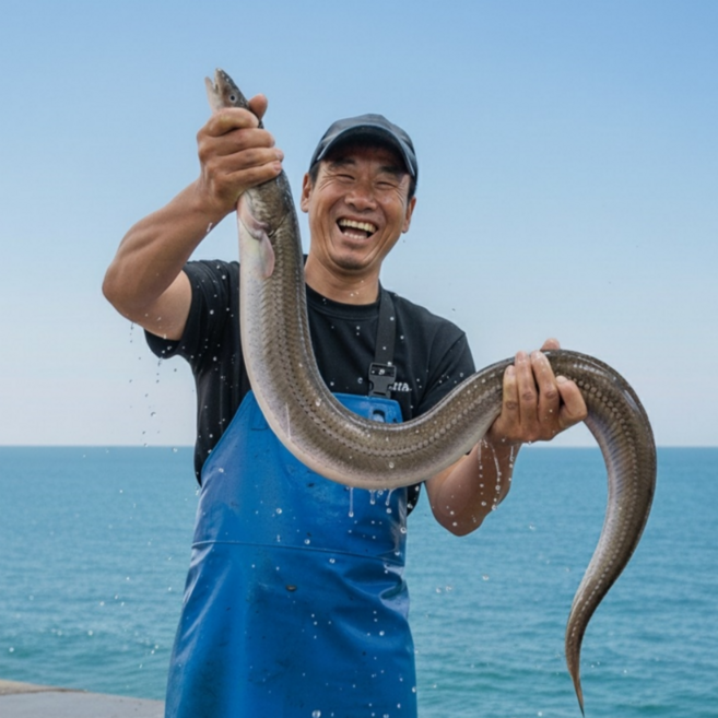 [통영직송] 통영 자연산 바다장어 손질 장어 특대 소스2종, 1개, 1kg