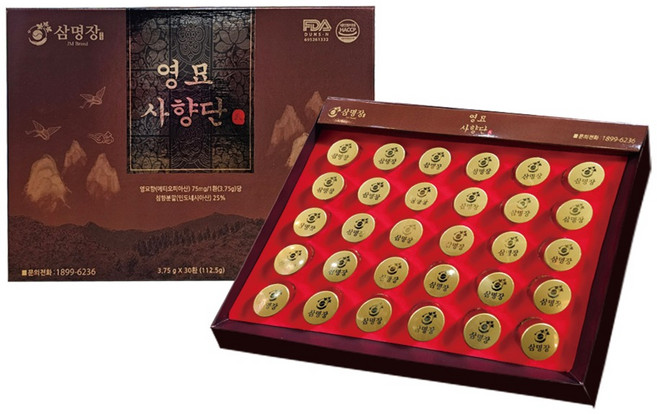 삼명장 영묘사향단 침향 천궁 녹용 아르기닌 홍삼 야관문 함유, 2개, 112g