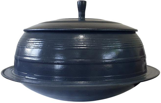 녹걱정없는 업소용 대형 세라믹 가마솥 옥가마솥 국내 주물 제조, 블랙, 1개, 40cm