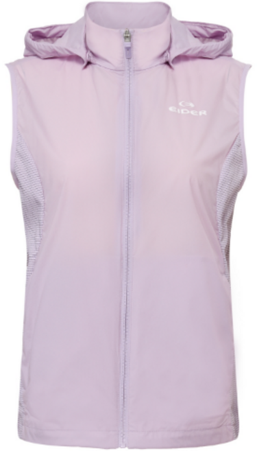 아이더(EIDER) 여성 여름 경량 조끼 통기성 흡습속건 우수 후드탈부착 밑단스트링 등산 스포츠 캠핑 아웃도어 DWM25601 플레르 β 하이브리드 베스트 L1