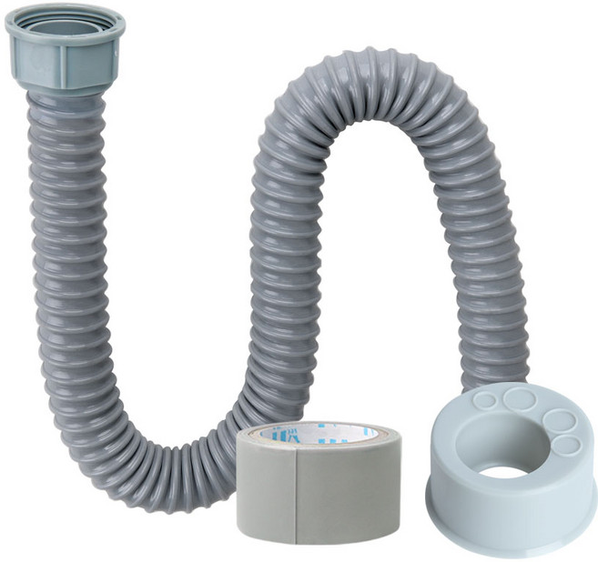 와이넷 싱크대 싱크대주름관 90cm +악취방지캡 + 보수테이프, 1개, 그레이