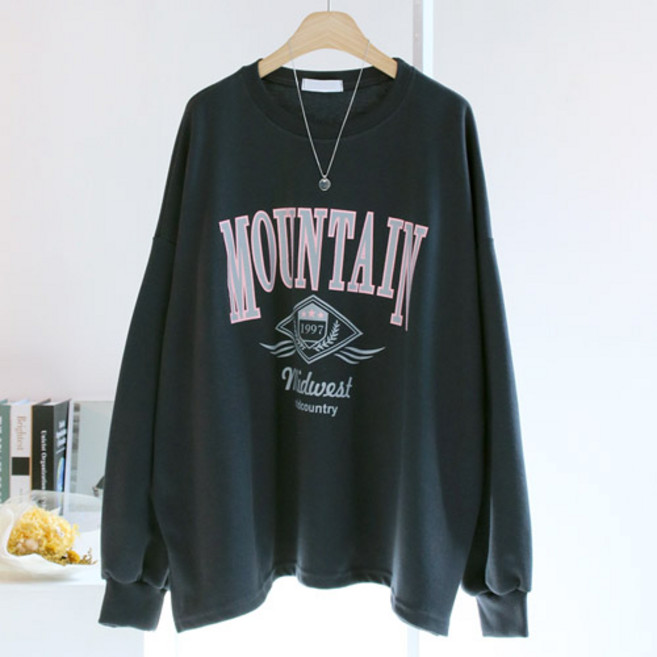 에스제이룩 여성용 살로박스 오버핏 빅사이즈 긴팔티셔츠 국내제작