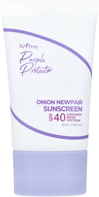 ISNtree 퍼플 프로텍터 어니언 뉴페어 자외선 차단제 SPF 40 50ml(1.69fl oz) ISNtree (이즈앤트리), ISNtree, 퍼플 프로텍터, 어니언 뉴페어 자외선, 1개, 50ml - 쿠팡