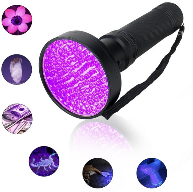 자외선 UV 대형 손전등 100 LED, 1개