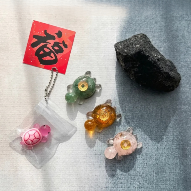 풍수 엽전 거북이 3종 세트 행운 인테리어 소품 냉장고자석 마그넷 재물운 금전운 개업 집들이선물 살랑소담점, 행복운세트 (핑크,옐로우,그린)