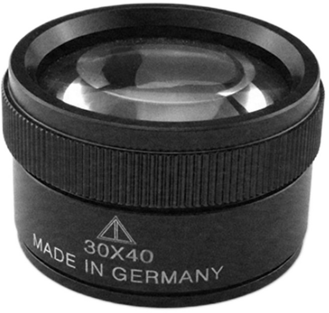 30x 확대 loupes Jewelers loupe 돋보기 유리 단일 눈 휴대용, 검은색, 1개