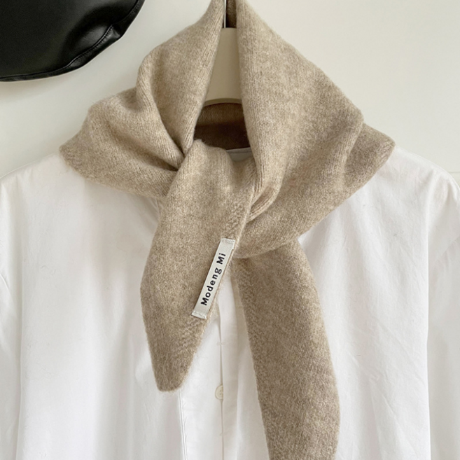 올인두 따뜻한 울 함량 삼각 니트 숄 스카프 5 colors