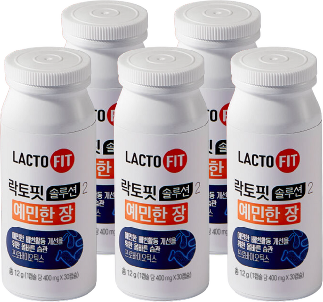 락토핏 솔루션 2 예민한 장 30정 5개 (종근당건강)