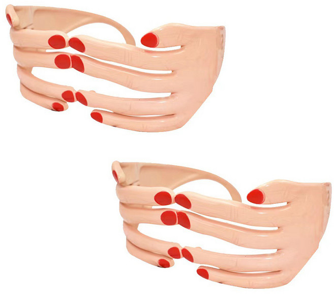 리빙듀오 인싸선글라스 안경 인생네컷 할로윈 2개 한세트, 012.핑거선글라스(160)