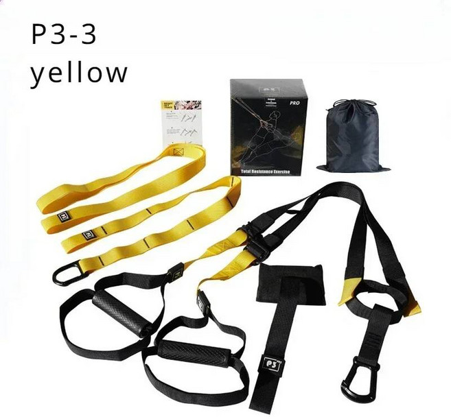 트레이닝 스트랩 피트니스 근력 파워 서스펜션 조절 가능한 요가 벽걸이 전문 Trx 텐셔너, 09 P3-3 Yellow, 8) P3-3 Yellow