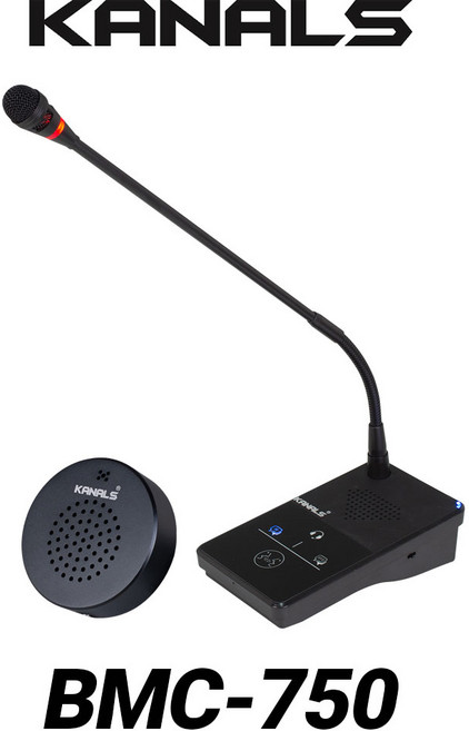 카날스 BMC-750 비대면 마이크 안내 매표소 창구 관공서 요양병원 구즈넥 스피커 내장 양방향 마이크