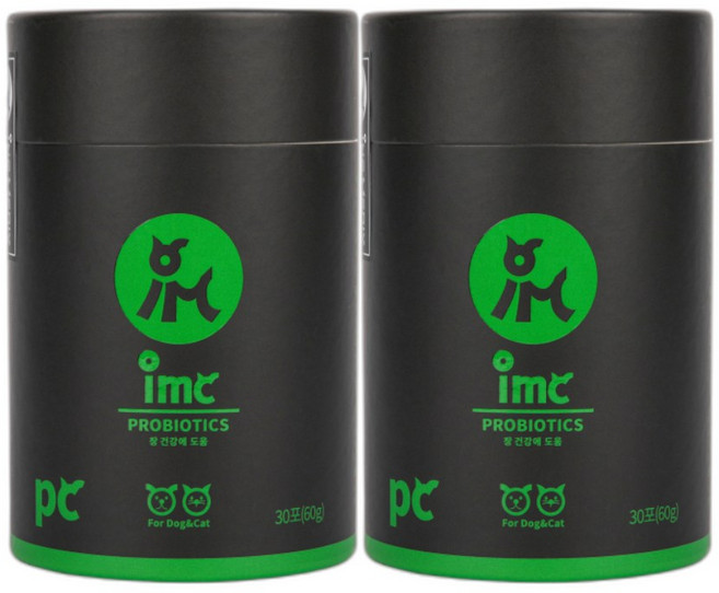 CMG제약 IMC 강아지 고양이 프리미엄 장건강 영양제 사료에 뿌려먹는 유산균 분말 간식, 30회분, 장건강/유산균, 2개