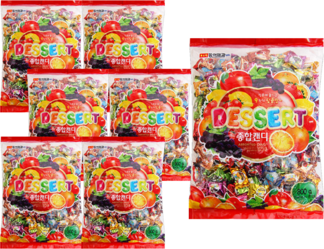 동아제과 디저트종합캔디, 800g, 7개