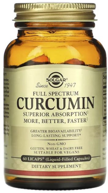 Solgar Curcumin Liquid Extract 솔가 강황 커큐민 액상 추출물 60정, 1개