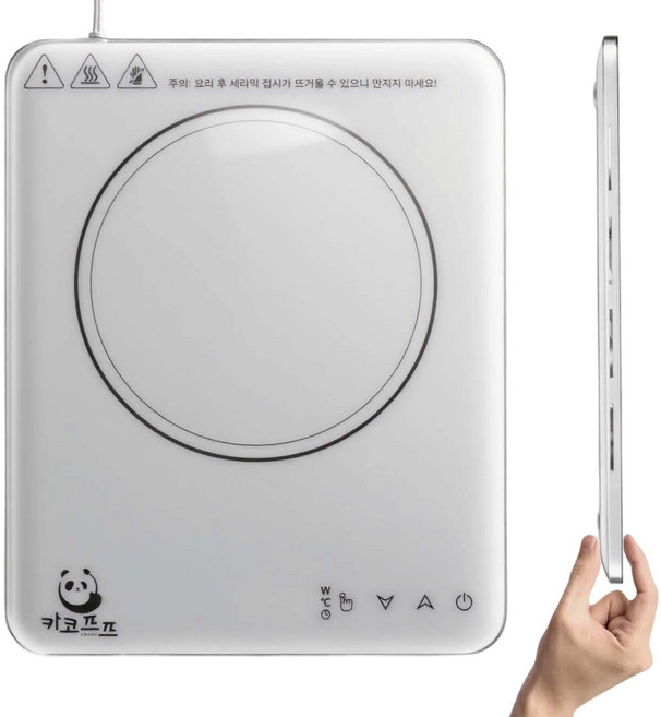 카코프프 2.4cm 초슬림 인덕션 휴대용 야영 인덕션 IND-001, 화이트, 프리스탠딩