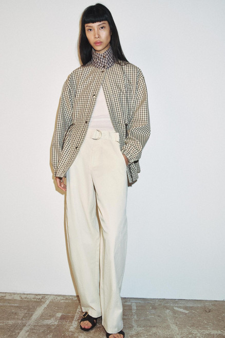 자라 ZARA 체크 하이넥 재킷 - 스크래치 화이트 선물추천