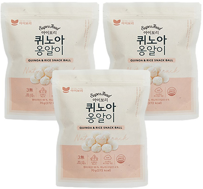 아이보리 퀴노아옹알이, 3개, 70g