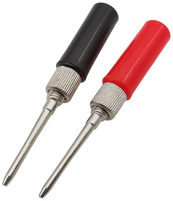 멀티미터 테스트 리드 핀용 2PCS 절연 미터 스프링 전기 프로브 커넥터