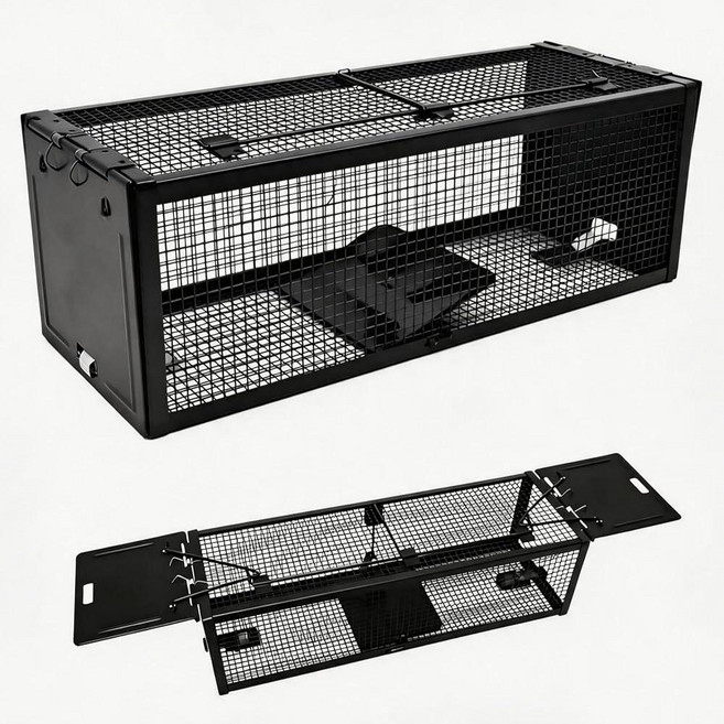 17-inch Large Double-Entry Humane Rat Trap with a Sturdy Metal cage Suitable for Squirrels and mi, 17-inch Large Double-Entry Hum