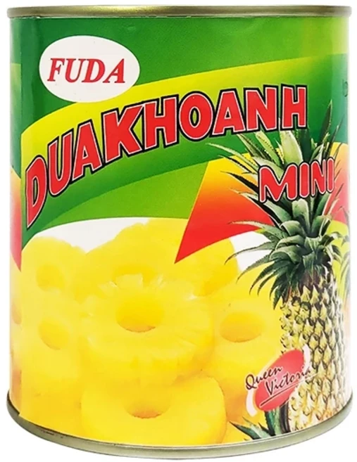 FUDA 富達 迷你鳳梨片 830g 罐頭鳳梨切片 開罐即食 烘焙點心 甜點飲品配料, 迷你鳳梨片830g/罐, 1個