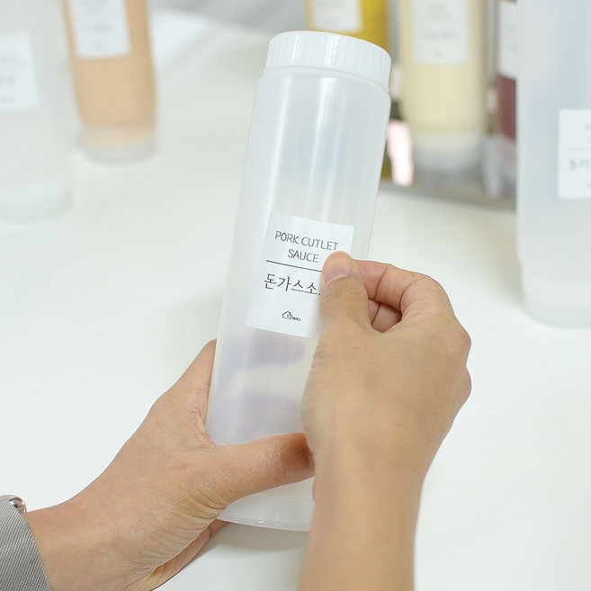 에레스 거꾸로 소스통10P+네임스티커24개 케찹 소스병, 1개