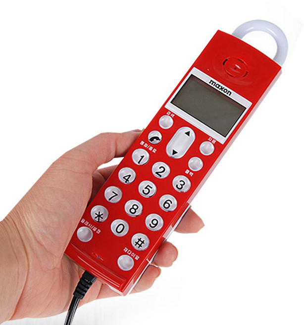 맥슨007 벽걸이겸용 발신자정보표시 CID 유선전화기