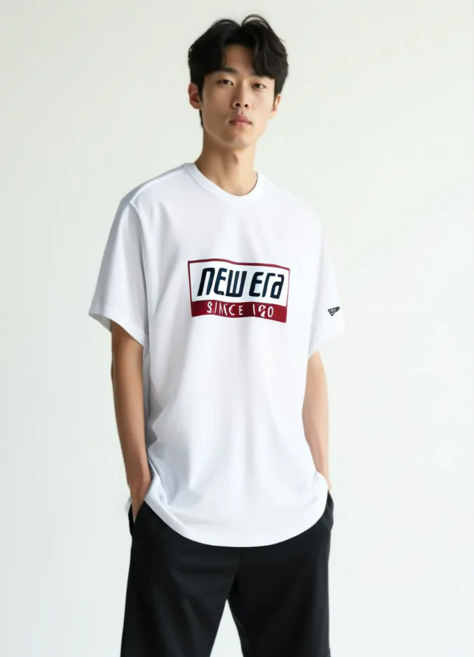 뉴에라 MLB 반팔 라이트에라 박스로고 화이트