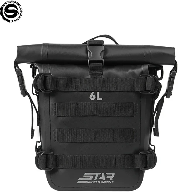 SFK 블랙 오토바이 범퍼 가방 6L 사이드 프레임 팩 크래시 바 패키지 타기 도구 보관, 01 검정색